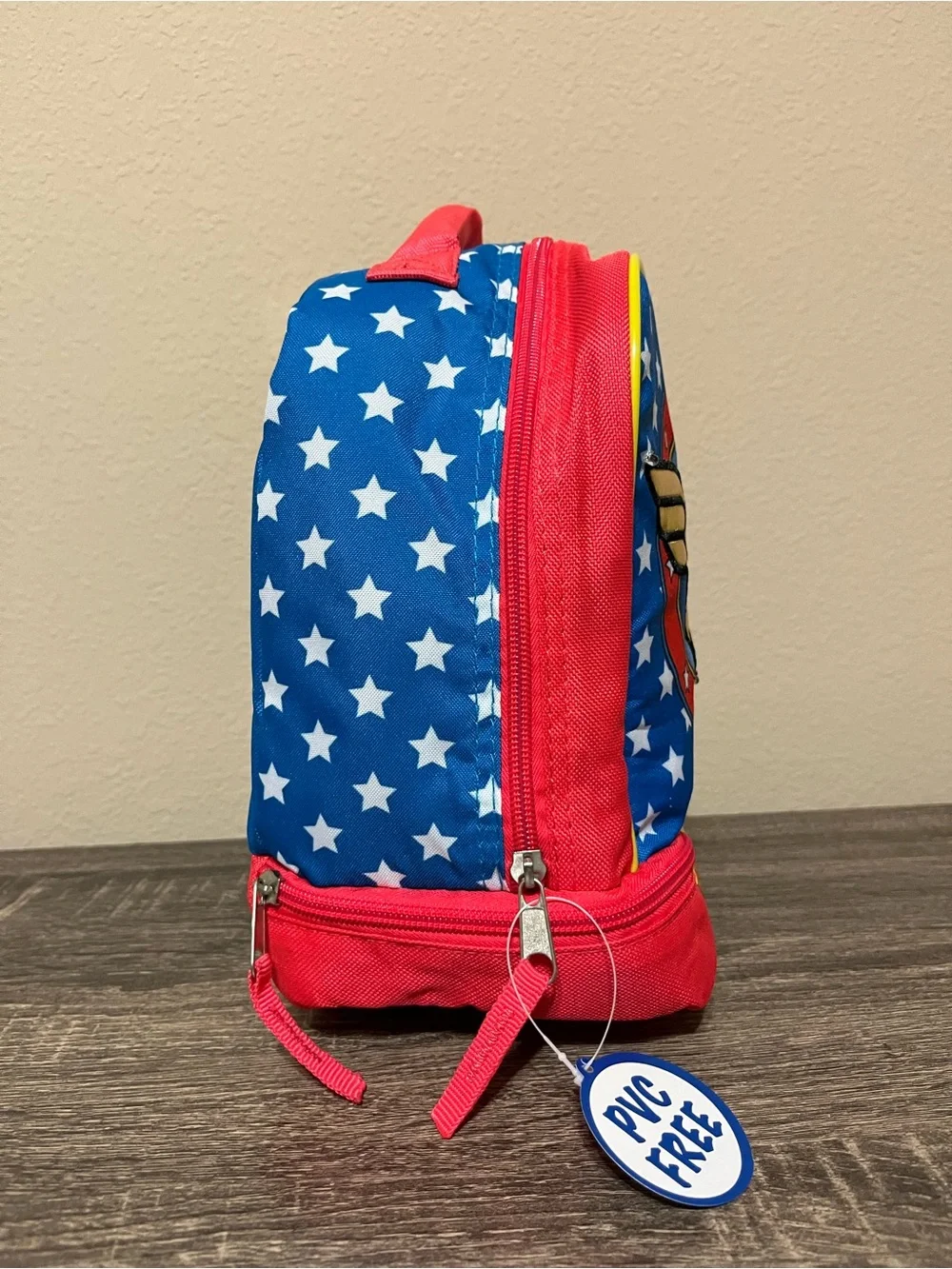 Wonder Woman Kids Lunch Bag- Red, Blue & Gold